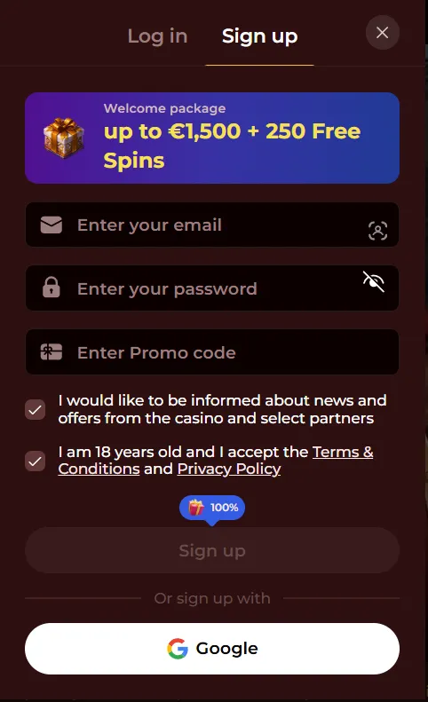 Rejestracja w Roman kasyno